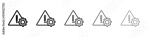 Technical warning icon for mobile concept and web design.