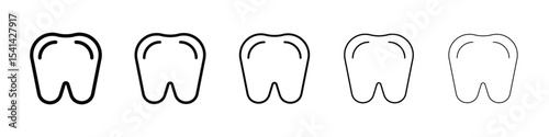 Teeth icon for mobile concept and web design.