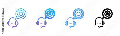Virtual Assistant Multi Style Icon Set