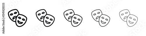 Theater masks icon for mobile concept and web design.