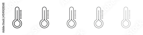 Thermometer icon for mobile concept and web design.
