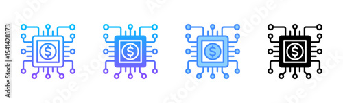 Financial System Multi Style Icon Set