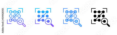 Pattern Recognition Multi Style Icon Set