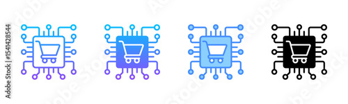 Smart Cart Multi Style Icon Set