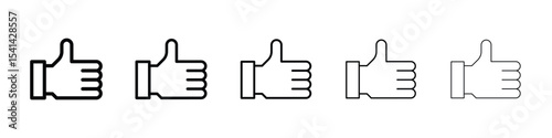 Thumb up icon for mobile concept and web design.