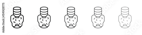Thyroid icon for mobile concept and web design.