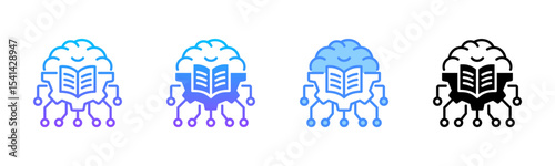 Machine Learning Multi Style Icon Set