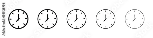 Time clock icon for mobile concept and web design.