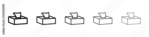 Tissue box icon for mobile concept and web design.