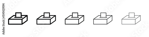 Tissue box icon for mobile concept and web design.