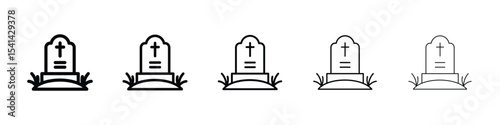Tombstone icon for mobile concept and web design.