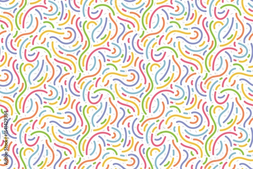 Abstract Colorful Scribbles and Swirls