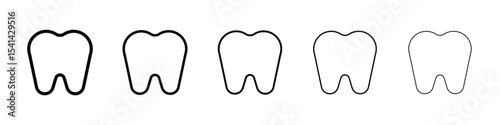 Tooth icon for mobile concept and web design.