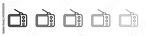 Tv retro icon for mobile concept and web design.