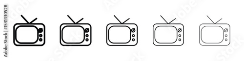 Tv retro icon for mobile concept and web design.