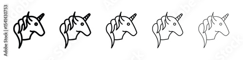 Unicorn icon for mobile concept and web design.