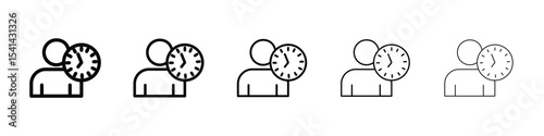 User time icon for mobile concept and web design.