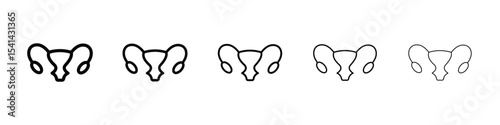 Uterus icon for mobile concept and web design.