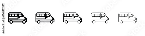 Van icon for mobile concept and web design.
