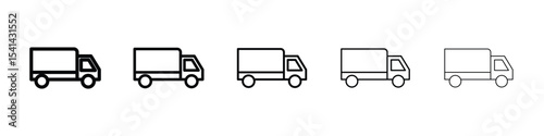Van icon for mobile concept and web design.