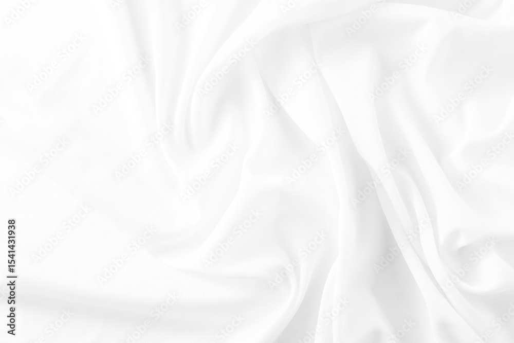 Obraz premium Soft White Fabric Texture with Smooth Waves and Natural Drapery