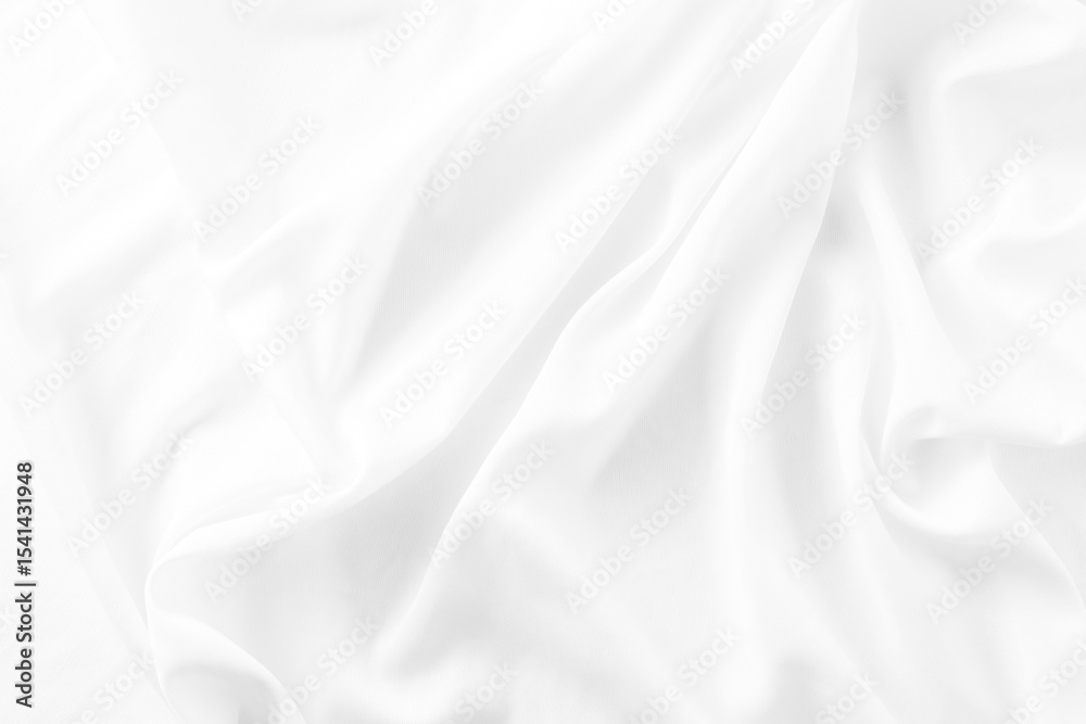 Obraz premium Soft Draped White Fabric Background Textures for Creative Use