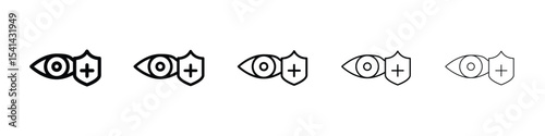 Vision insurance icon for mobile concept and web design.