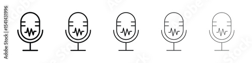 Voice recognition icon for mobile concept and web design.