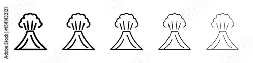 Volcano icon for mobile concept and web design.