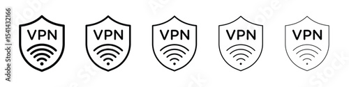 Vpn icon for mobile concept and web design.
