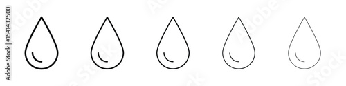 Water drop icon for mobile concept and web design.