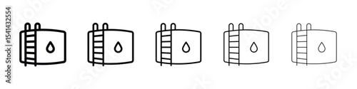 Water tank icon for mobile concept and web design.