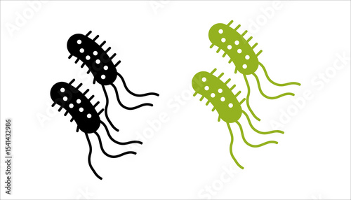 bacteriology icon set. Thin Linear Style Design Isolated On White Background
