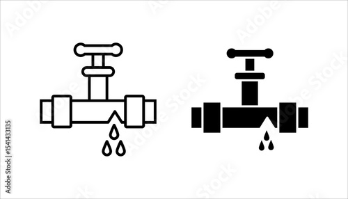 plumbing icon set. in different style vector illustration. two colored and black plumbing vector icons designed in filled, outline, line and stroke style can be used for web, mobile, ui

