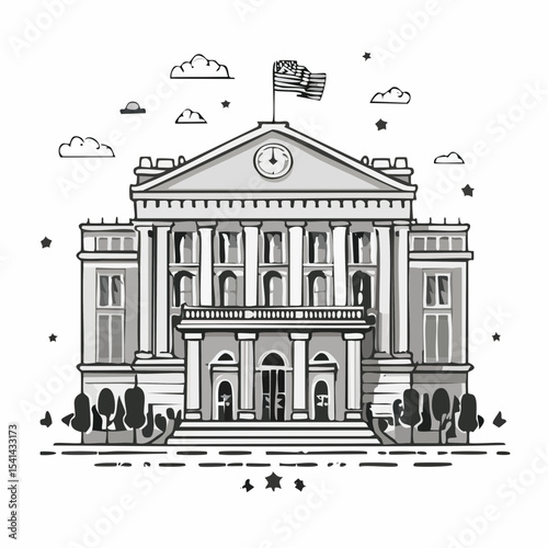 Election Debates Images Vector Isolated on white Background.