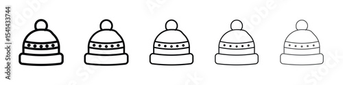 Winter hat icon for mobile concept and web design.