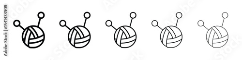 Wool ball icon for mobile concept and web design.