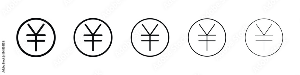 Fototapeta premium Yen icon for mobile concept and web design.