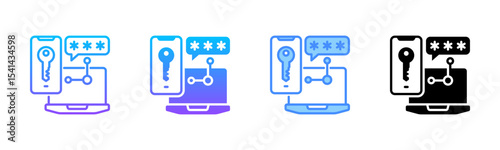 Two Step Verification Multi Style Icon Set