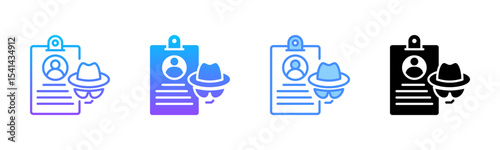 Identity Theft Multi Style Icon Set
