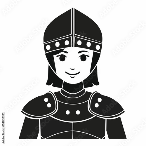 Crusade Knight Image Vector. Crusader knight illustration Black and White Stock vector.