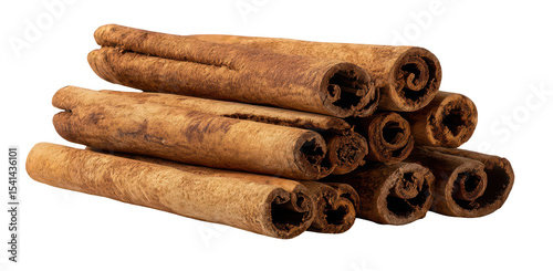 Pile of cinnamon sticks
