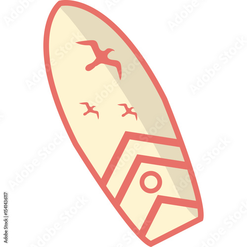 Surfing Board Illustration