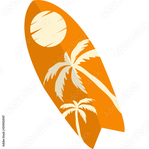 Surfing Board Illustration