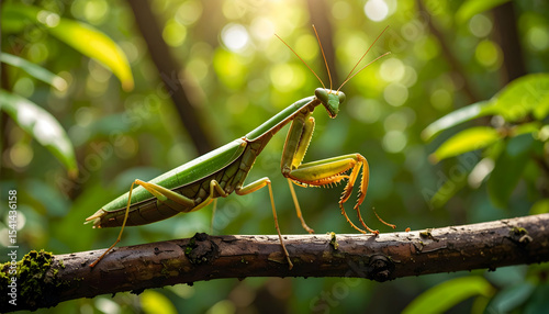 praying mantis on green leaf
