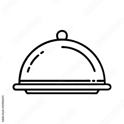 Cloche serving dish cover icon 