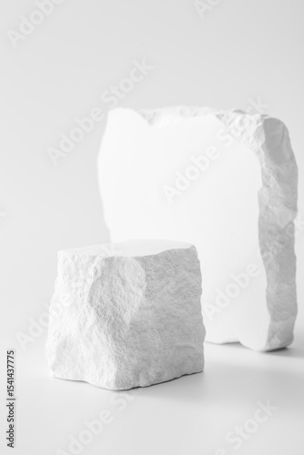 Minimalist White Rocks on Light Background for Modern Decor Ideas