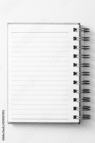 Blank Spiral Notebook with Plain White Pages for Writing or Sketching