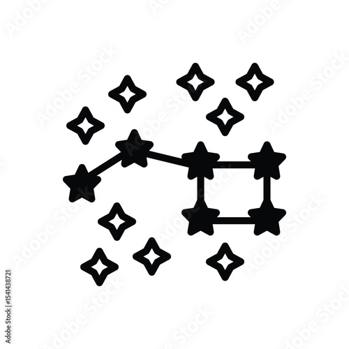 Black solid icon for big dipper
