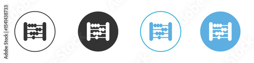 Abacus icon Logo Template Design set